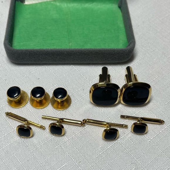 Vintage Cufflinks and button Set - Picture 2 of 8